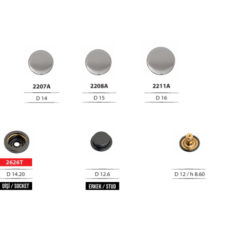 TR 1600 Paslanmaz / TR 1700 Çıtçıt